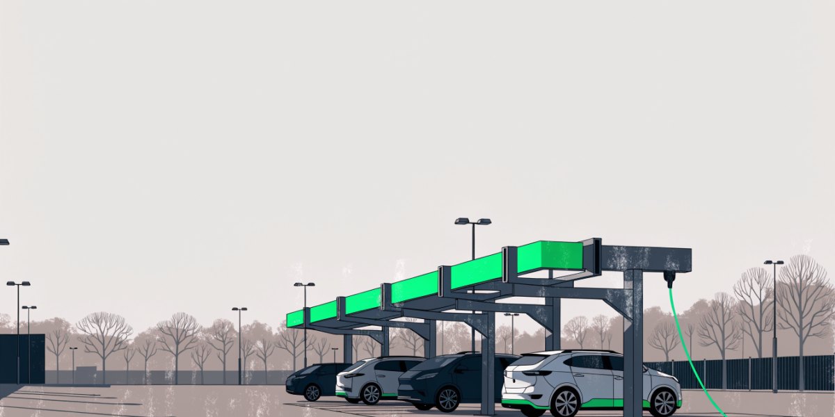 Bidfood opens four-bay overhead EV charging gantry at Slough depot